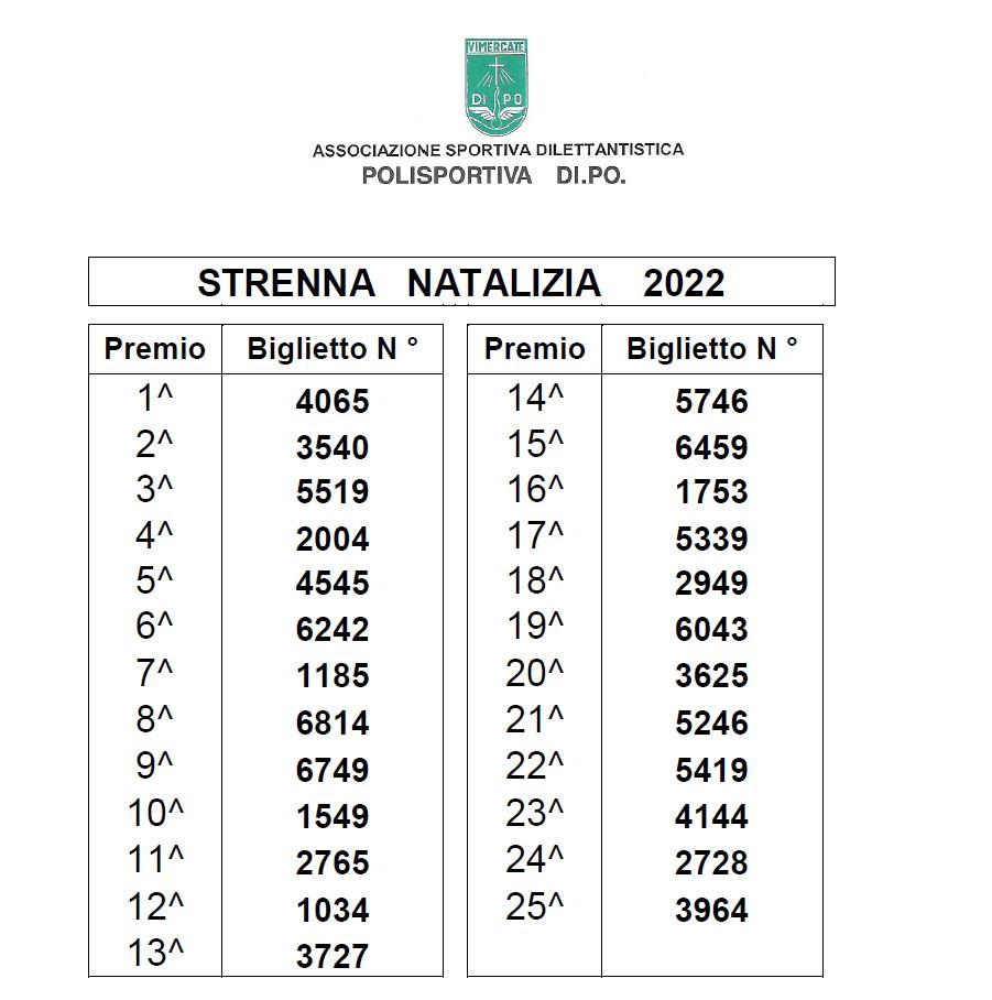 STRENNA NATALIZIA 2022