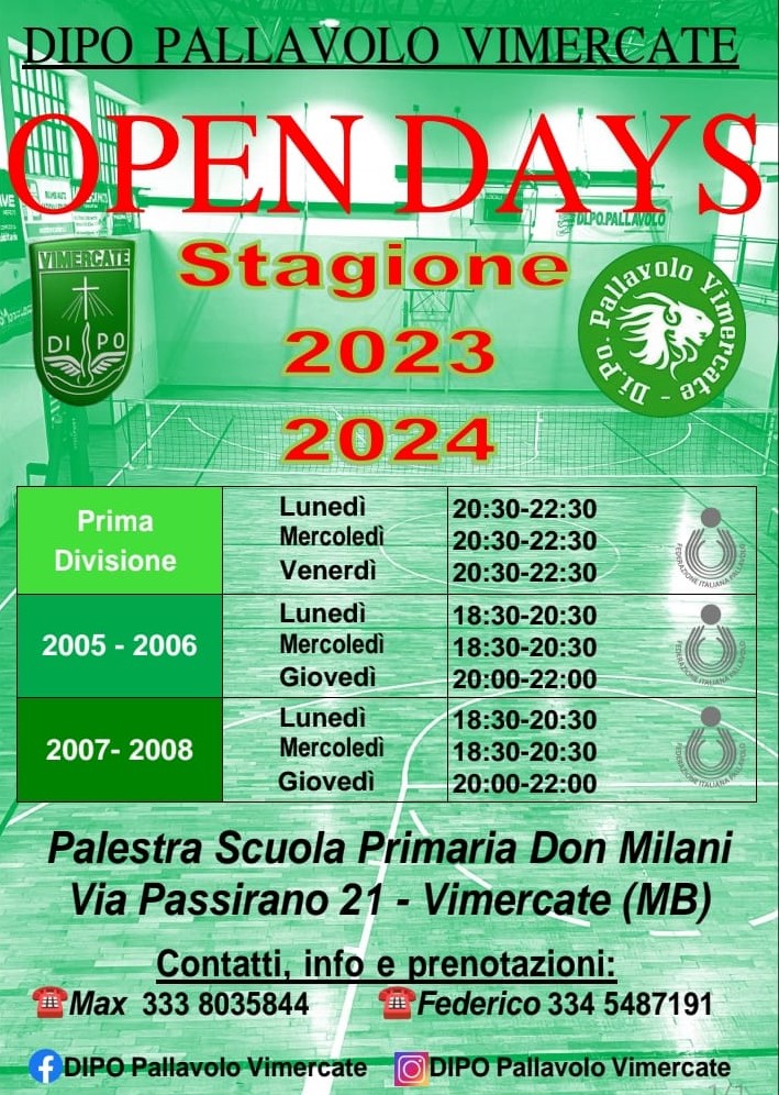 OPEN DAY PALLAVOLO VIMERCATE